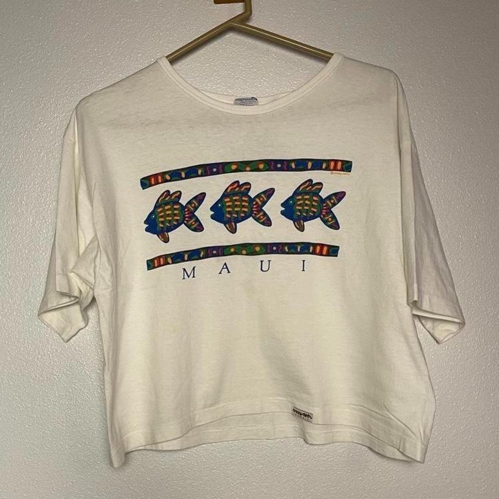 Vintage‎ 90s Crazy Shirts Hawaii Maui Graphic Tee